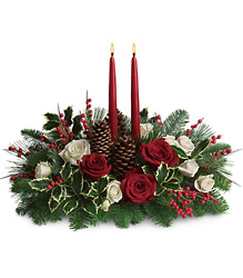 Christmas Wishes Centerpiece from Arjuna Florist in Brockport, NY